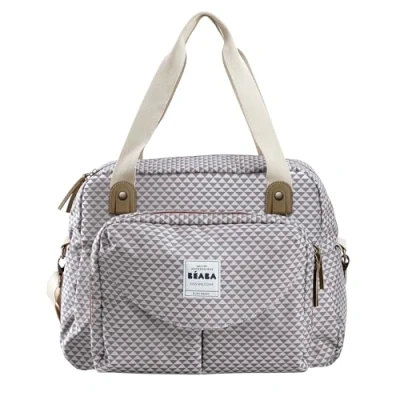 Image de BÉABA, Sac à Langer Genève II, Modulable, Grande contenance, Rangements multiples, Pochette avant amovible, Matelas, repas isotherme, Système attache poussettes, Gris corail