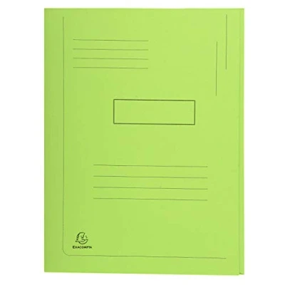 Image de Exacompta Réf. 445013E 1 chemise imprimée avec 2 rabats Forever® 290 g/m² 100% recyclée et certifiée Ange Bleu dimensions 24 x 32 cm pour format A4 couleur vert vif