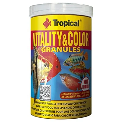Image de Vitality&amp;Color GRANULES 1000ml / 550g Nourriture granulée rehaussant la Couleur et revitalisante pour Poissons Un Usage Quotidien