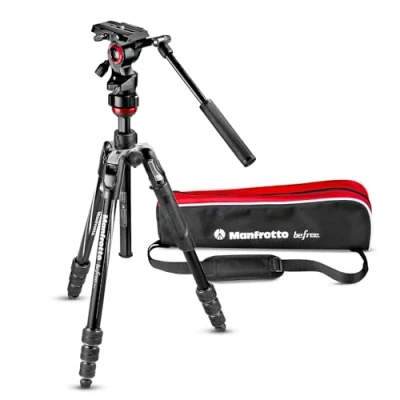 Image de Trépied vidéo Befree Live MANFROTTO MVKBFRTLIVE Rotule fluide 2 axes Noir