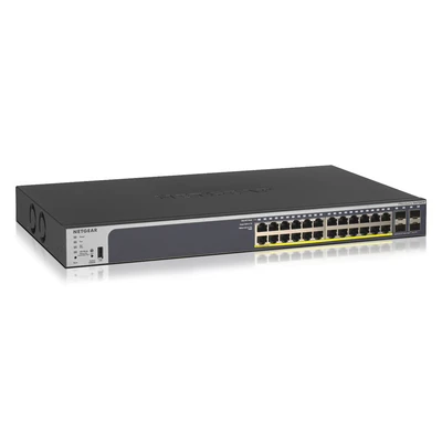 Image de NETGEAR GS728TP Géré L2/L3/L4 Gigabit Ethernet (10/100/1000) Connexion Ethernet, supportant l&#039;alimentation via ce port (PoE) 1U Noir Neuf