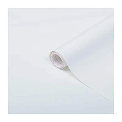 Image de d c fix papier adhésif pour meuble uni colore laque Blanc film autocollant décoratif rouleau vinyle cuisine, porte décoration revêtement peint stickers collant 90 cm x 2,1 m