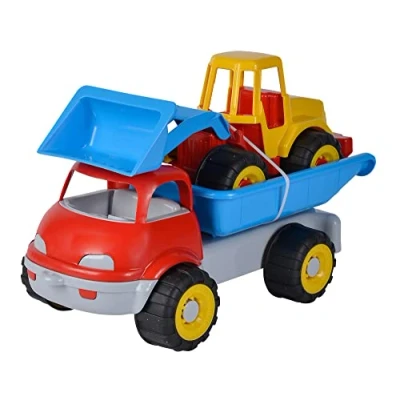 Image de Simba Camion Benne avec Pelleteuse, Jouet de Sable, 29 cm/36 cm, pneus Souples, à partir 10 Mois