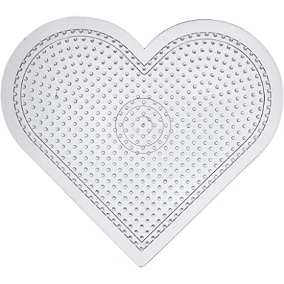 Image de Accessoire pour perles à repasser Plaque transparente Coeur Format midi 5 mm