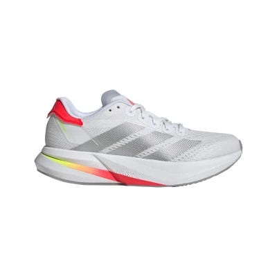 Image de adidas Performance Duramo Speed 2 Chaussures de running sur route, Femme, Taille: 36 2/3, Footwear white/silver metallic/lucid red