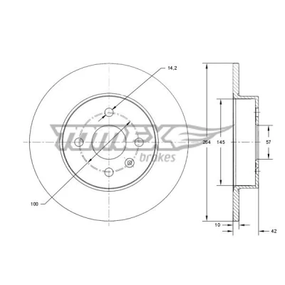 Image de Disque de frein TOMEX Brakes TX 72 08