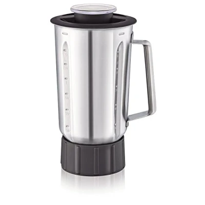 Image de Moulinex Blender Inox XF636DB1 Accessoire Masterchef Gourmet Officiel Capacité 1,5L Résistant Chocs Thermiques Compatible avec Tous les Robots Pâtissier QA510110 QA512G10 QA530D10