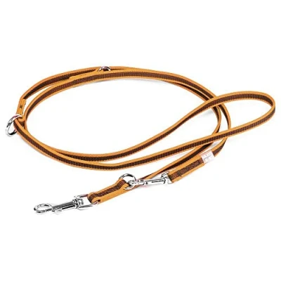 Image de Julius K9 218GM OR DP Laisse antidérapante Color &amp; Gray, réglable, 14 mm x 2,2 m, Orange Gris