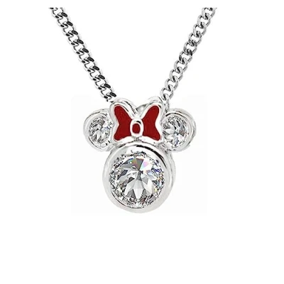 Image de Kaguyo Collier en Argent Sterling 925 pour Femme avec Pendentif Forme de Souris émail Rouge Zircone Transparente Femmes et Filles, Cadeau d&#039;anniversaire