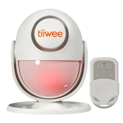 Image de tiiwee A2 Alarme Détecteur de Mouvement avec Télécommande Allarme Garage Alarm Porte 120 DB Sirène Extensible