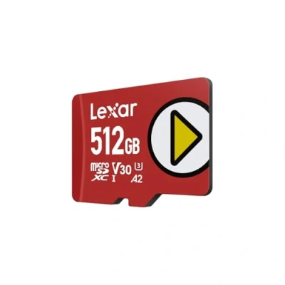 Image de Lexar Play Carte Micro SD 512Go, microSDXC UHS I, jusqu&#039;à 205 Mo/s Lecture, 140 écriture, Classe 10, U3, V30, A2, vidéo 4K, Haute Vitesse pour Switch/appareils de Jeu Portables/Smartphones