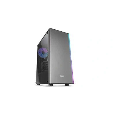 Image de NOX Infinity Omega ARGB ATX Mid Tower Micro ITX, ventilateur 120 mm inclus, USB 2.0 3.0 Hub audio, espace pour jusqu&#039;à 4 ventilateurs, panneau latéral en acrylique, couleur noire
