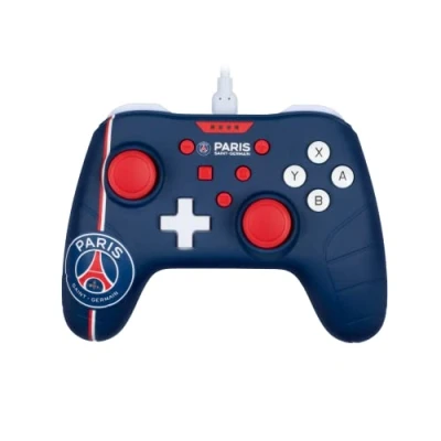 Image de Konix PSG Manette filaire pour Nintendo Switch, Switch OLED et PC Fonction vibration Câble 3 m Bleu, blanc rouge