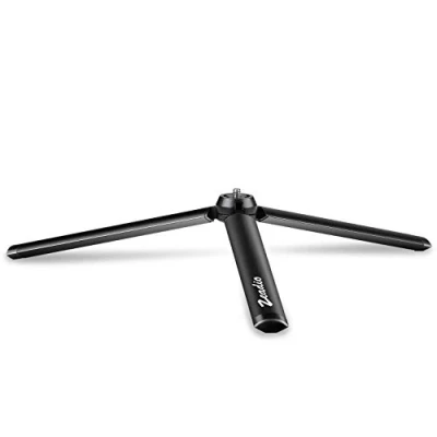 Image de Zeadio Trépied Mini en Métal, Support de Table Bureau avec Vis 1/4 Pouce pour Smooth 4, Crane Plus, 2, Osmo Mobile, Vimble Stabilisateur Poignée Cardan et Toutes Les Caméras