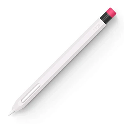 Image de elago Étui Classique Compatible avec Apple Pencil 2e génération Design la Charge magnétique et Le Double Tap (Lire Les Instructions d&#039;installation Blanc)