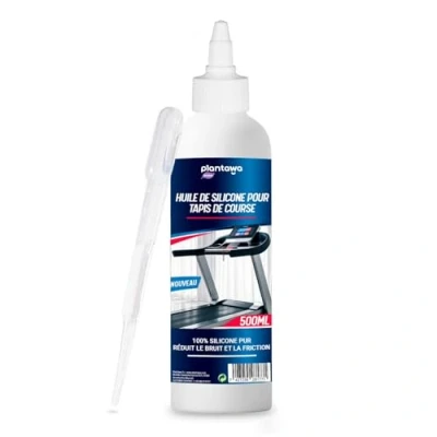 Image de Plantawa Huile de Silicone pour tapis Course 500ml Réduit le bruit et la friction Maximise performance. 100% Pure Lubrifiant Silicone. Préserve durabilité du course.