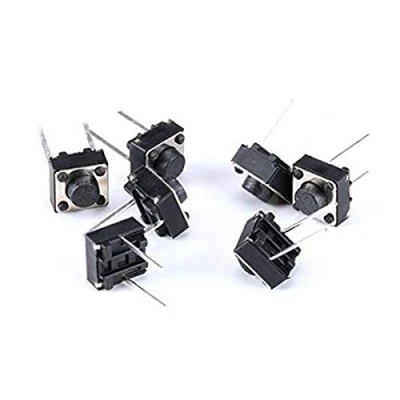 Image de Youmile 100Pcs Tact Button Switch 2 Broches DIP 6x6x5mm PCB Momentary Tactile Push