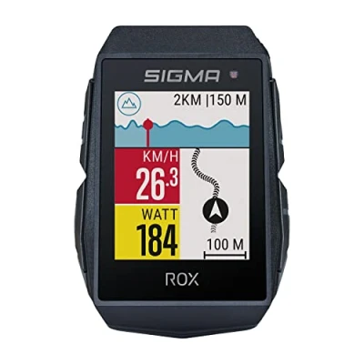 Image de SIGMA SPORT ROX 11.1 EVO Black Sensor Set Ordinateur De Vélo Sans Fil Avec GPS Et Navigation, Capteurs Cadence/Fréquence Cardiaque/Vitesse, Navigation Plein Air Fonctions Intelligentes
