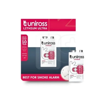 Image de Uniross Pile Lithium 9V Block L522 24 LF, IEC FR03