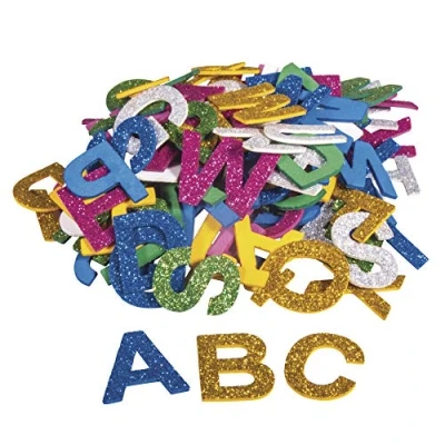 Image de Rayher 30227000 Caoutchouc mousse Alphabet Paillettes