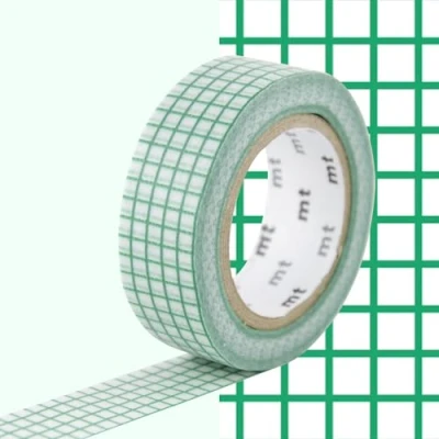 Image de Masking Tape (MT) Quadrillage Vert