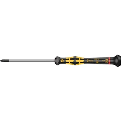 Image de Wera 05030112001 1550 PH Tournevis Kraftform Micro pour vis cruciformes PH, 1 x 80 mm, Noir/jaune