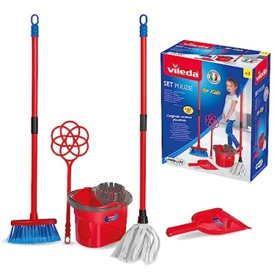 Image de Vileda FOR KIDS Set de Nettoyage, VLE01, Multicolore