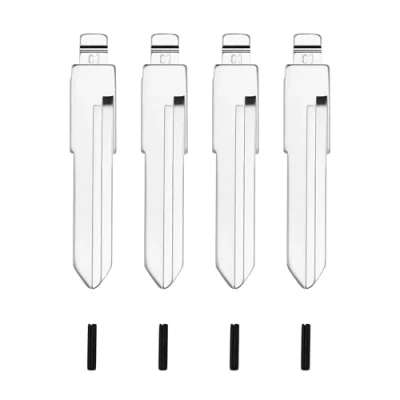 Image de Be In Your Mind Lot de 4pcs Lames Clé Télécommande HU49 Compatible avec VW T4 Pliable Vierge Non Coupée en Métal Remplacement,Argent