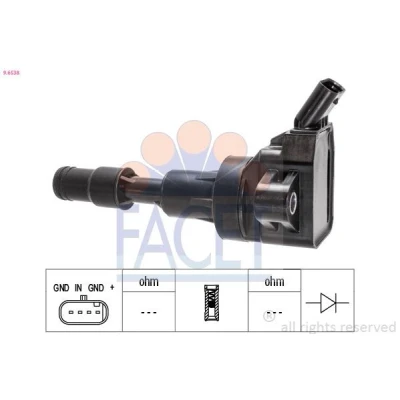 Image de FACET 9.6538 Bobine d&#039;allumage KIA: Picanto III, cee‘d II 5 portes, Pro 3 HYUNDAI: i20 3/5 i30 III portes