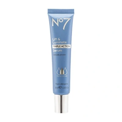 Image de Boots No7 Lift &amp; Luminate Triple Action Serum **30ml*** VISIBLY REDUCES WRINKLES by