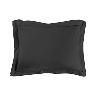Image de douceur d&#039;intérieur, Taie d&#039;Oreiller (50 x 70 cm) Lina Noir, 100% Coton