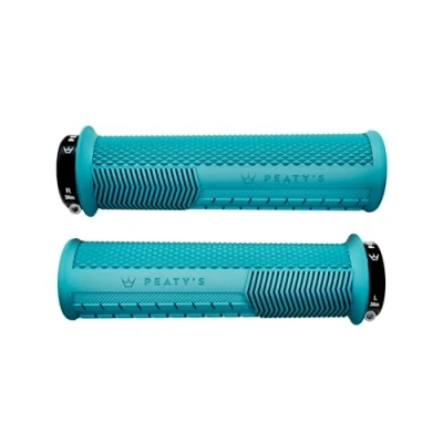 Image de Peaty&#039;s Monarch Grips Bleu/molette/épais Contrôle de la Course, durables, Barres Doigts ergonomiques, Coussinet Pouce Confortable, équitation Toute journée, Toutes Saisons et terrains,