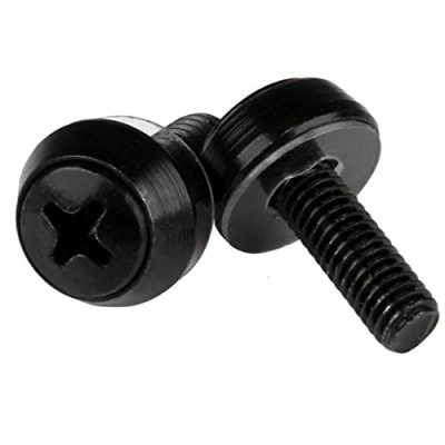 Image de StarTech.com Vis M5 Pack de 50 M5x12 montage pour rack et armoire serveur Noir (CABSCREWSB)