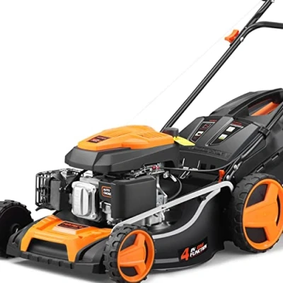 Image de FUXTEC Tondeuse Thermique FX RM5196 avec Largeur de Travail 51cm autopropulsée puissante cylindrée 196cm3 Easy Clean 4en1 6CV / 4,4KW Mulching/bac ramssage 60L