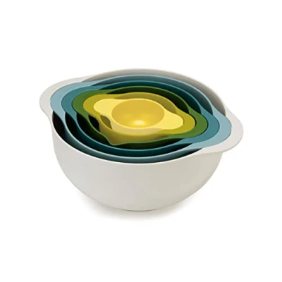 Image de Joseph Duo Set de préparation des aliments compact 6 pièces avec bols à mélanger, tasses mesurer et passoire, multicolore