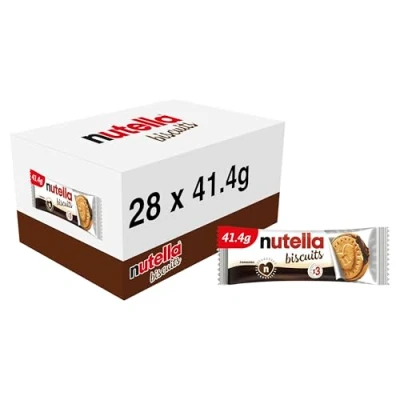Image de Nutella Biscuits Biscuit Doré et Croquant Coeur Format Familial Idéal pour le goûter à partager 28 x 3