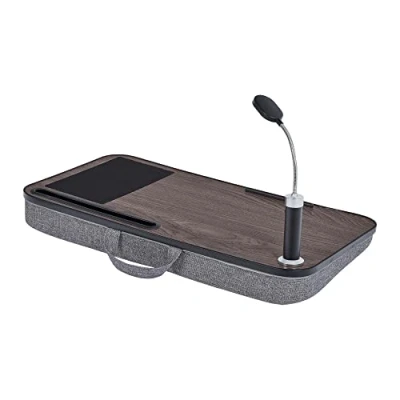 Image de Support PC avec lumière LED intégrée Teamson Home Trapezi Brun 57 cm x 31 8