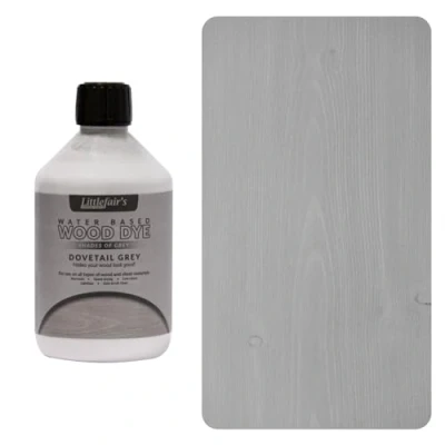 Image de Littlefair&#039;s Teinte Bois 500ml Teinture Écologique À Base D&#039;Eau et Sûre Lasure Intérieur à Séchage Rapide Peinture pour Nettoyage Facile Couleur:Gris queue d&#039;aronde