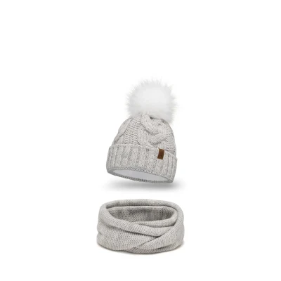 Image de Vivisence 7014 Beanie AND LOOP Scarf SET Écharpe tube, Femme, Taille: One Size, Beige melange