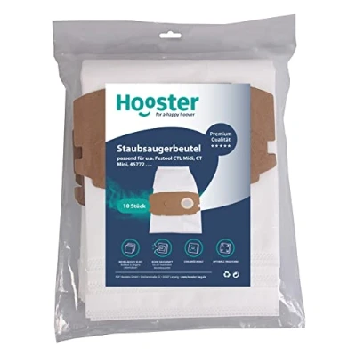 Image de Hooster 10 Sacs d&#039;aspirateur compatible pour Festool CTL Midi / 456772/498410