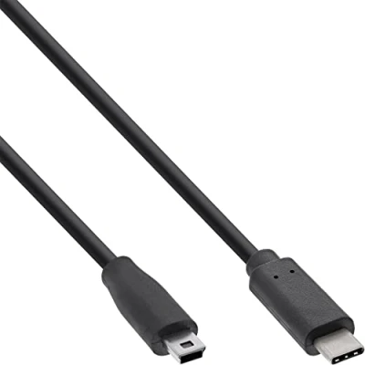 Image de InLine Câble USB mini à 5 broches (M) pour C 2.0 0.5 A 2 m noir
