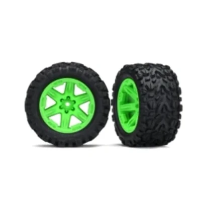 Image de Traxxas Roues RXT Vert Talon 2.8&quot; arrière Rustler 4x2 VXL (x2) TRX6774G