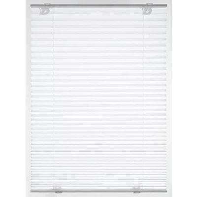 Image de Gardinia Store Plissé Solo avec Ventouses, Pliable Opaque, Toutes les pièces de montage incluses, 2 rails guidage en aluminium, Blanc, 100 x 130 cm (LxH)
