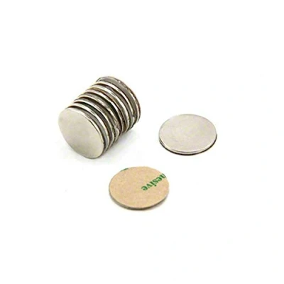Image de Magnetastico 10x Aimant Autocollant Puissant 20x1 mm au néodyme N52 Aimants puissants Autocollants avec Ruban adhésif 3M à Coller adhesif magnetique Plat Collant
