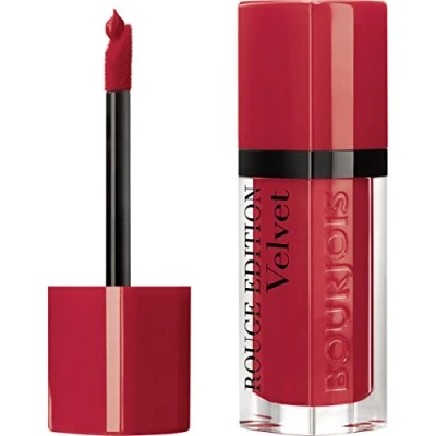 Image de Bourjois Rouge à lèvres Edition Velvet Formule liquide Fini mat et intense Longue Tenue 18 It’s Redding Men! 7,7ml
