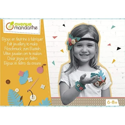 Image de Avenue Mandarine KC083C Boite créative enfant 3 BIJOUX EN FEUTRINE à Fabriquer À partir de 6 ans Thème RENARD