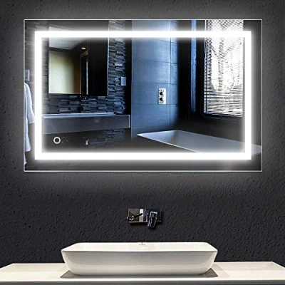 Image de Turefans Miroir de Salle Bain, LED, 23W + Blanc Froid (6000K) IP67 étanche 60 * 100cm, Montage mural