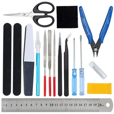 Image de WiMas 17PCS Gundam Modèle Outils Kit, de Modélisme, Hobby Building Craft Set pour la Réparation et Fixation Modèles