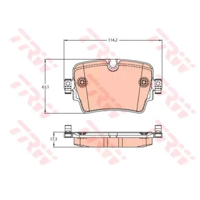Image de TRW GDB2095 Jeu de plaquettes frein préparé pour indicateur d&#039;usure JAGUAR: F Type Cabriolet, Coupe