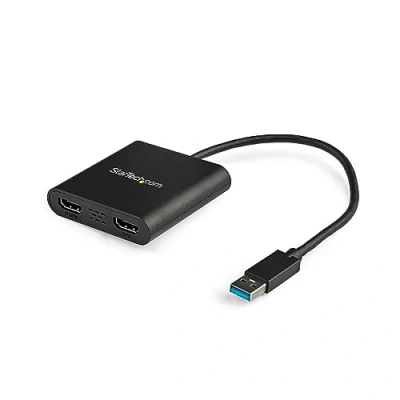 Image de StarTech.com Adaptateur USB 3.0 vers Double HDMI, 2x HDMI pour Windows (Pas de Support macOS/ChromeOS/Linux)